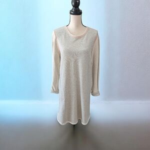 Sundance Minimalist Casual Sweatshirt Dress 100% Cotton Size Medium